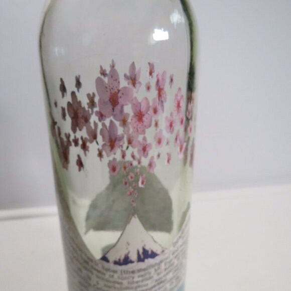 Glass Bottle Pacific Rim Volcano & Lady on Seashell with pink flowers - Picture 4 of 16